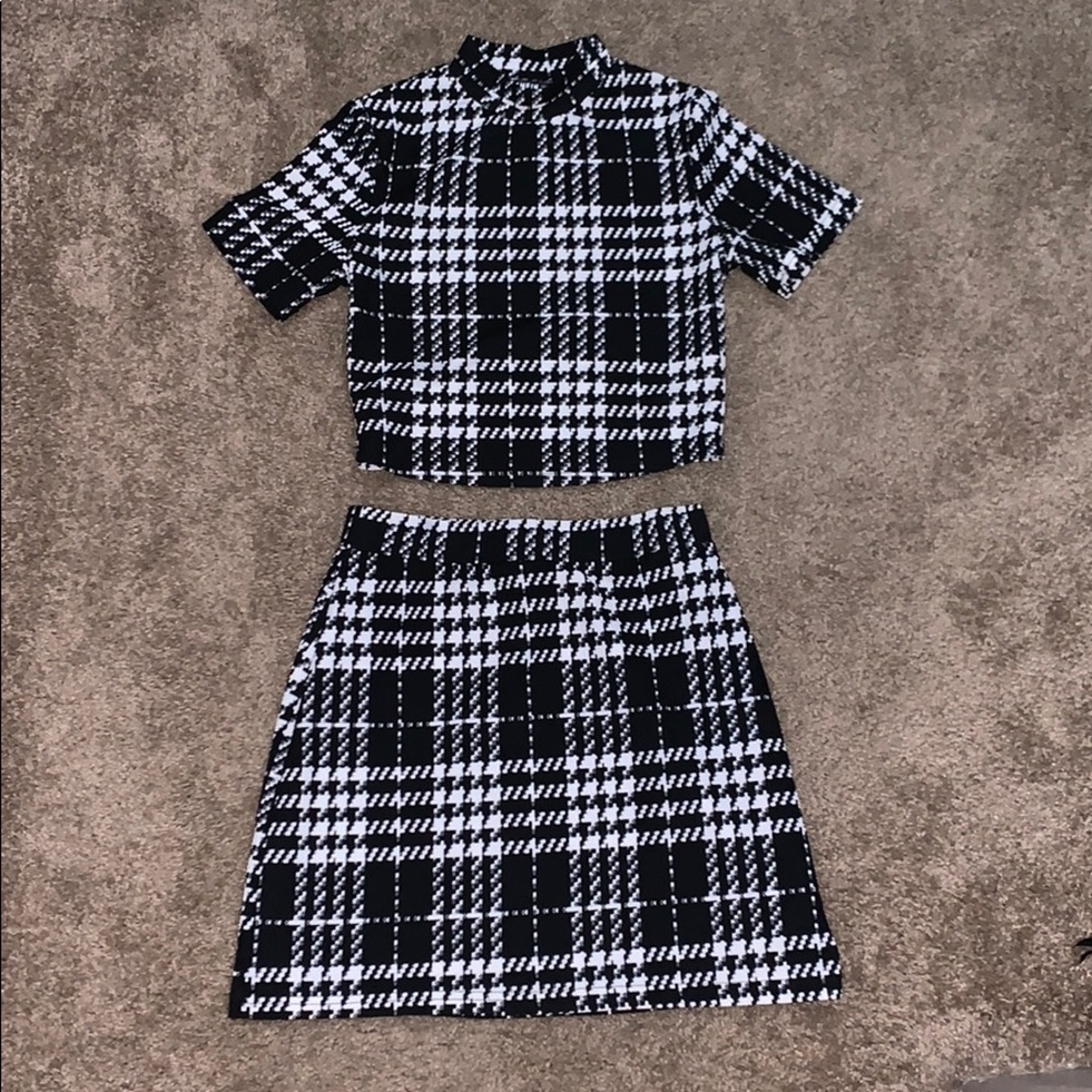 2 piece set, skirt and shirt